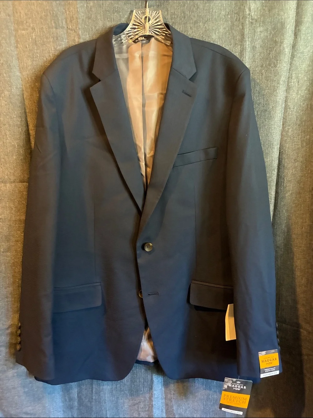 Haggar H26 Navy Two-Button Men's Blazer, 44R